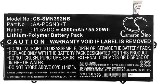 Alt view image 3 of 5 - HongQJY New Replacement Battery for 730MBE, Notebook 7 NP730XBE, Notebook 9 Pro NP930MBE-K05US, NP930MBE-K05US (4800mAh) AA-PBSN3KT, BA43-00392A