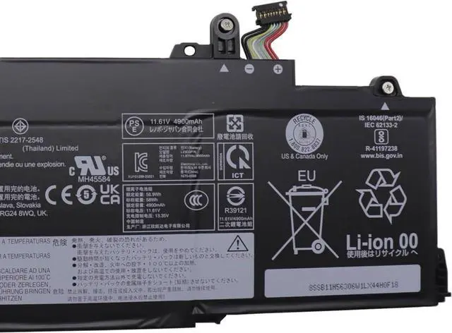 Alt view image 4 of 5 - L23D3P76 Battery 58Wh 4998mAh Replacement for Lenovo ThinkPad T14s Gen 5 / ThinkPad T14s Gen 6 Series Laptop SB11H56306 5B11H56405 5B11H56406 5B11H56407 5B11H56408 11.61V 3-Cell