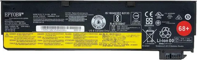 Main image of 45N1130 68+ Battery 48Wh 10.8V Compatible with Lenovo ThinkPad X240 X250 X260 X270 T440s T450s T460p L450S L460S A275 P50s W550s Series 45N1728 45N1767 45N1777 45N1134 45N1734 45N1131