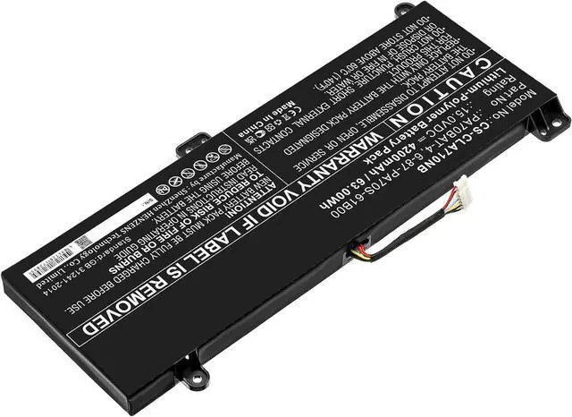 Alt view image 2 of 5 - Replacement Battery for Hase'e 6-87-PA70S-61B00,PA70BAT-4,G97E,Kingbook G97E,Kingbook G99E,4200mAh