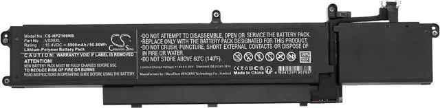 Alt view image 3 of 5 - HongQJY New Replacement Battery for ZBook Fury 16 G9, ZBook Fury 16 G9 609M3AV, ZBook Fury 16 G9 62U60EA, Book Fury 16 G9 6Z3F6PA (5900mAh) M85951-171, TPN-DB1F, TPN-IB0N, VS08XL