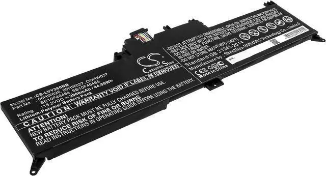 Main image of 2900mAh/15.2V Battery Replacement for LEN0V0 P/N: 00HW026, 00HW027, OOHW027, SB10F46464, SB10F46465