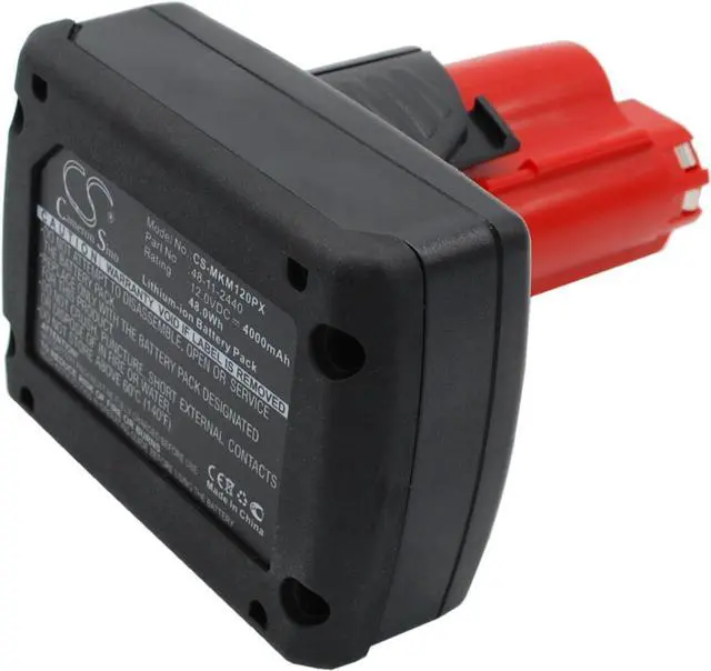 Alt view image 4 of 5 - 12v Compatible with Battery Milwaukee 4932430065, M12 B3 XC, M12 B4 XC M12 XC 4.0, M12 SL, M12 SL-0, M12 SLED, M12 SLED-0, M12 TD, M12 TD-201