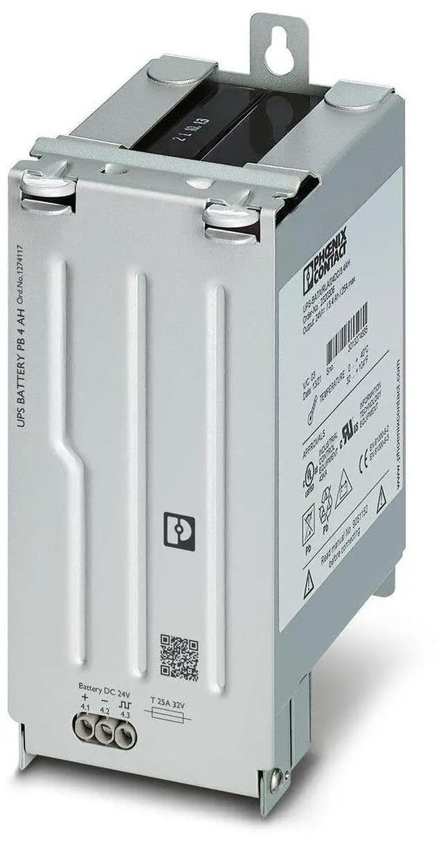 Main image of PHOENIX CONTACT Phoenix Contact Energy Accumulator UPS-BAT/PB/24DC/4AH, QUINT UPS Battery Pack, Grey, Rack