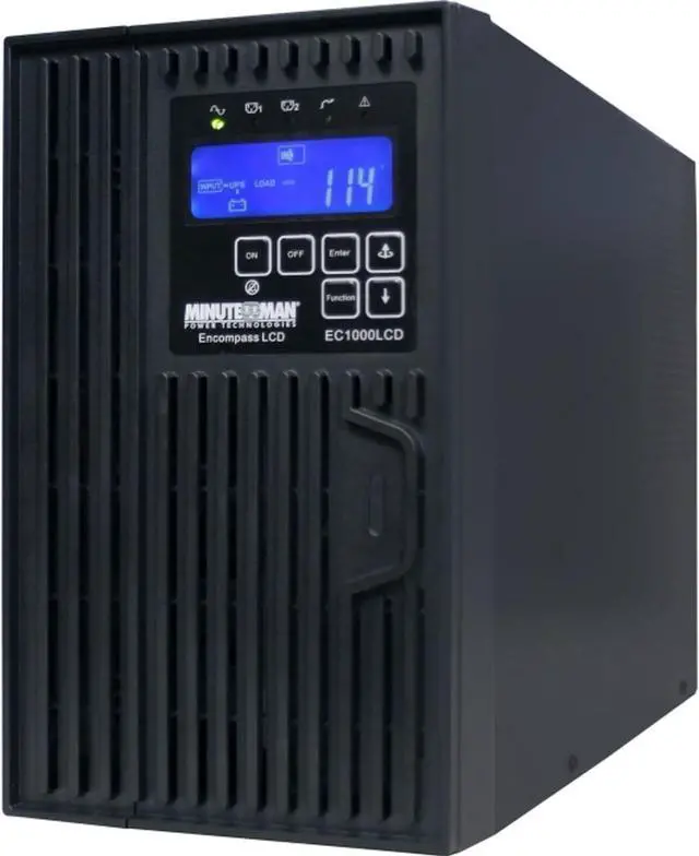 Main image of Minuteman 1000 VA On-line Tower UPS with 6 0utlets - Tower - 2 Minute Stand-by - 120 V AC Input - 110 V AC, 120 V AC, 127 V AC Output - 6 x NEMA 5-15R
