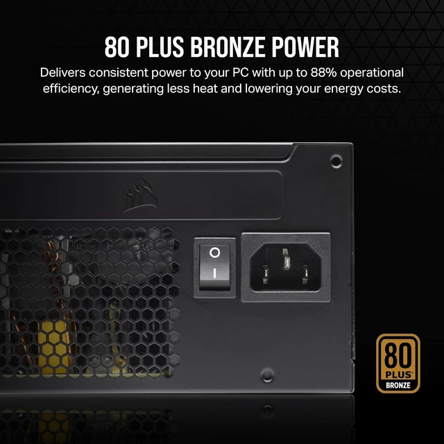 Alt view image 4 of 7 - CX750 80 Plus Bronze Non Modular Low-Noise ATX 750 Watt Power Supply - NA - Black