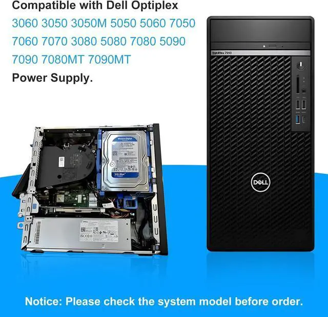 Alt view image 2 of 7 - Upgraded H260EBM-01 260W Power Supply PSU Compatible with Dell Optiplex 3050 3060 3050M 3080 5080 5050 5060 7050 7060 7080 5090 7090 7080MT WYHR8 JJ4YW L260EBM-01 H260EBM-01 Switching Power Supply