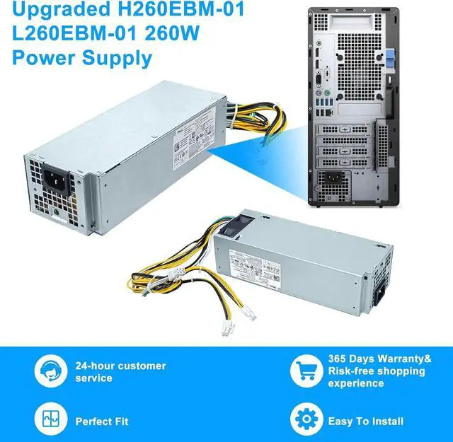 Alt view image 6 of 7 - Upgraded H260EBM-01 260W Power Supply PSU Compatible with Dell Optiplex 3050 3060 3050M 3080 5080 5050 5060 7050 7060 7080 5090 7090 7080MT WYHR8 JJ4YW L260EBM-01 H260EBM-01 Switching Power Supply