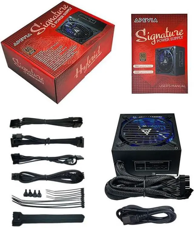 Alt view image 7 of 7 - Apevia ATX-SN900 Signature 900W 80+ Bronze Certified Active PFC ATX Semi-Modular Gaming Power Supply