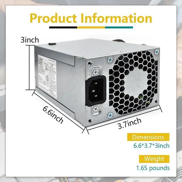 Alt view image 5 of 7 - D16-250P2A 250W Power Supply Compatible with HP ProDesk 480 400 G4 600 800 G3 SFF 901760-002 901761-001