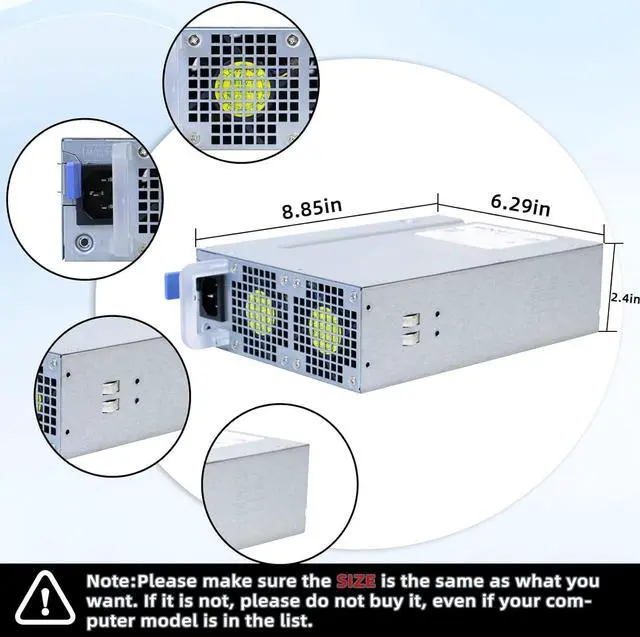 Alt view image 4 of 7 - LXun Upgraded D1400EF-00 0VYK78 1400w Power Supply Compatible with DELL T7920 T7820 Work Station Hot-Swappable Power Supply Replaces H1400EF-00 2CTMC T7920 DPS-1400FB B Work Station Repair