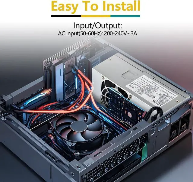 Alt view image 3 of 7 - 300W Power Supply Compatible with HP Pavilion Slimline S5000 PSU TFX Upgrade Slimline SFF