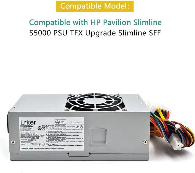 Alt view image 4 of 7 - 300W Power Supply Compatible with HP Pavilion Slimline S5000 PSU TFX Upgrade Slimline SFF