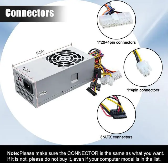 Alt view image 4 of 7 - LXun Upgraded PC8044 220W DPS-220AB-2 A PSU Power Supply Compatible with HP Pavilion S5000 S5306 5118 5701 5716 5721 7301 7400 3130, Replace for 504965-001 504966-001 TFX0220D5W Switching Power Supply