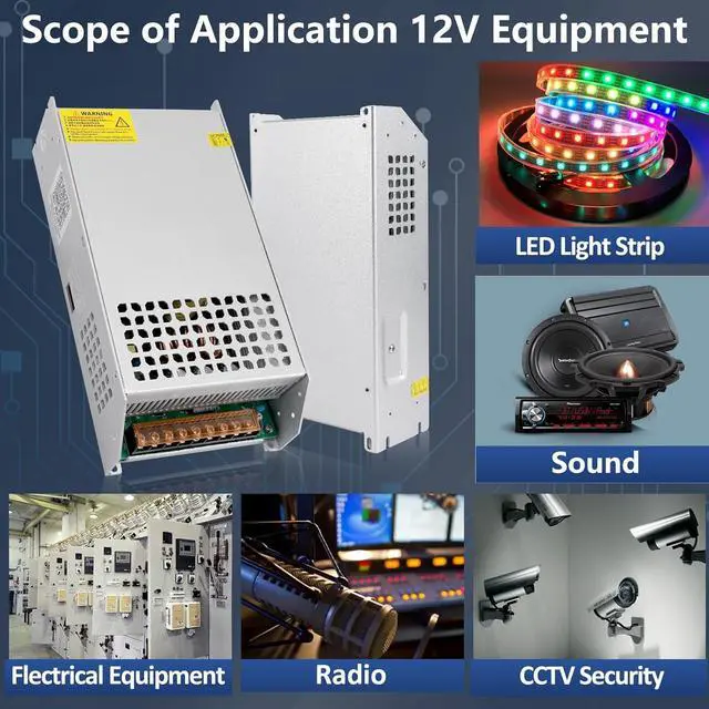 Alt view image 6 of 7 - DC 36V 33.3A 1200W Power Supply 110V AC to 36V Converter 33.3A 1200W Switching Power Supply Transformer for 36Volt Winch Car Jack LCD Monitor CCTV Car Stereo