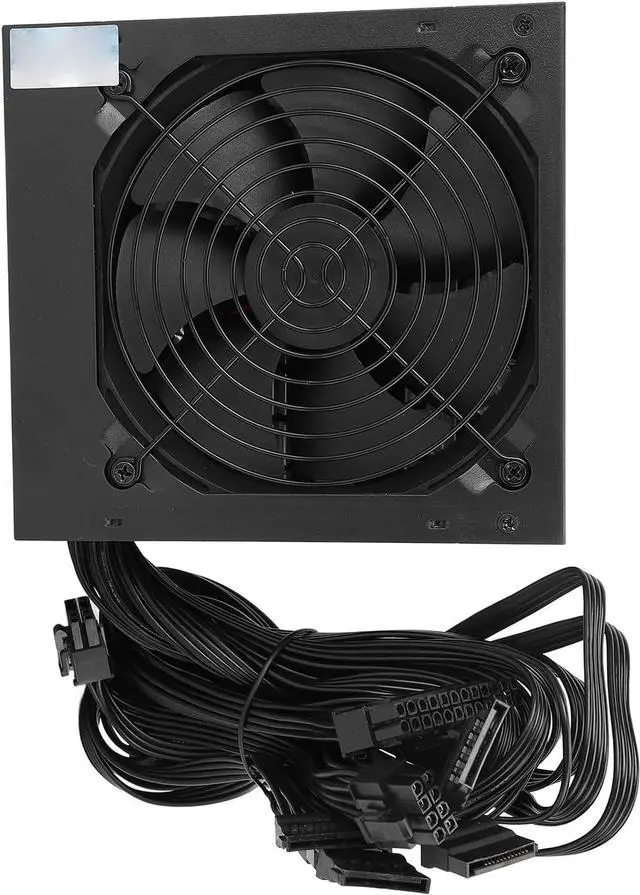 Alt view image 7 of 7 - 500W Power Supply, Computer ATX Power Supply Gaming Power Supply with 4.7 inch Black Fan, Single Channel 12V High Current, Support Dual Core Platforms