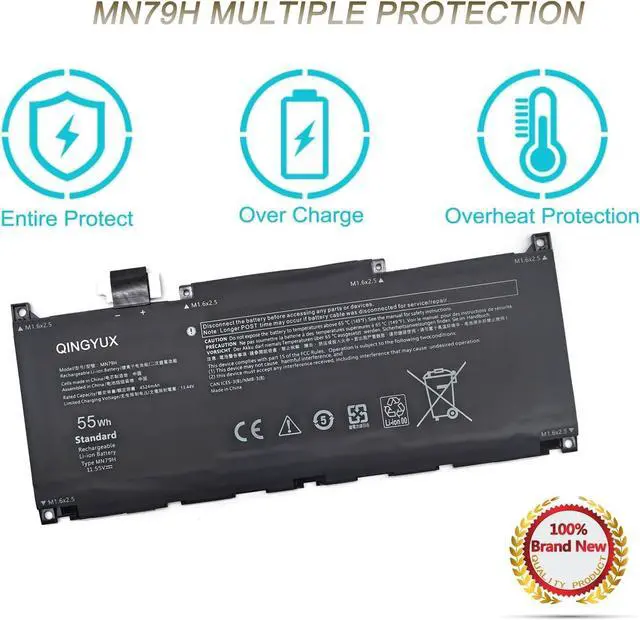 Alt view image 3 of 7 - New 11.55V 55Wh MN79H J7H5M 0J7H5M NXRKW 0NXRKW Laptop Battery Compatible with Dell XPS 13 Plus 9320 XPS 9320 Series Notebook