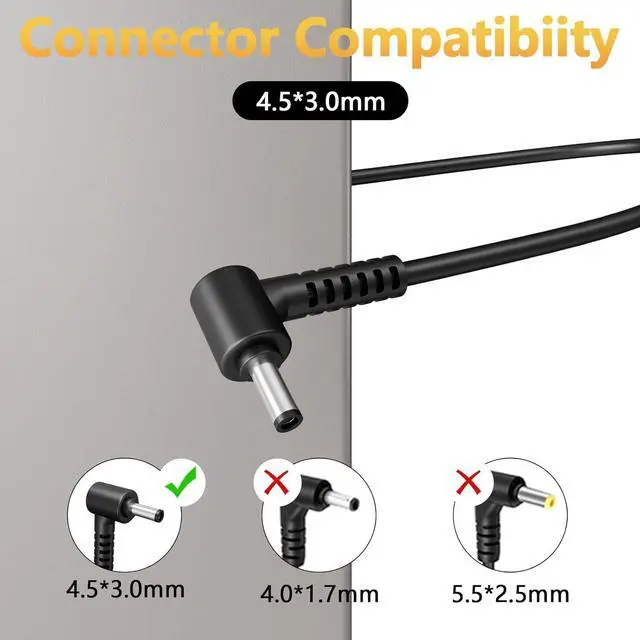 Alt view image 2 of 6 - 200W Laptop Charger Compatible with Asus Vivobook Pro 15 OLED Q533 Q533M Q533MJ Q543 Q543MJ Q543MV N6506CU N6506 20V 10A A20-200P1A ADP-200JB D Power Adapter