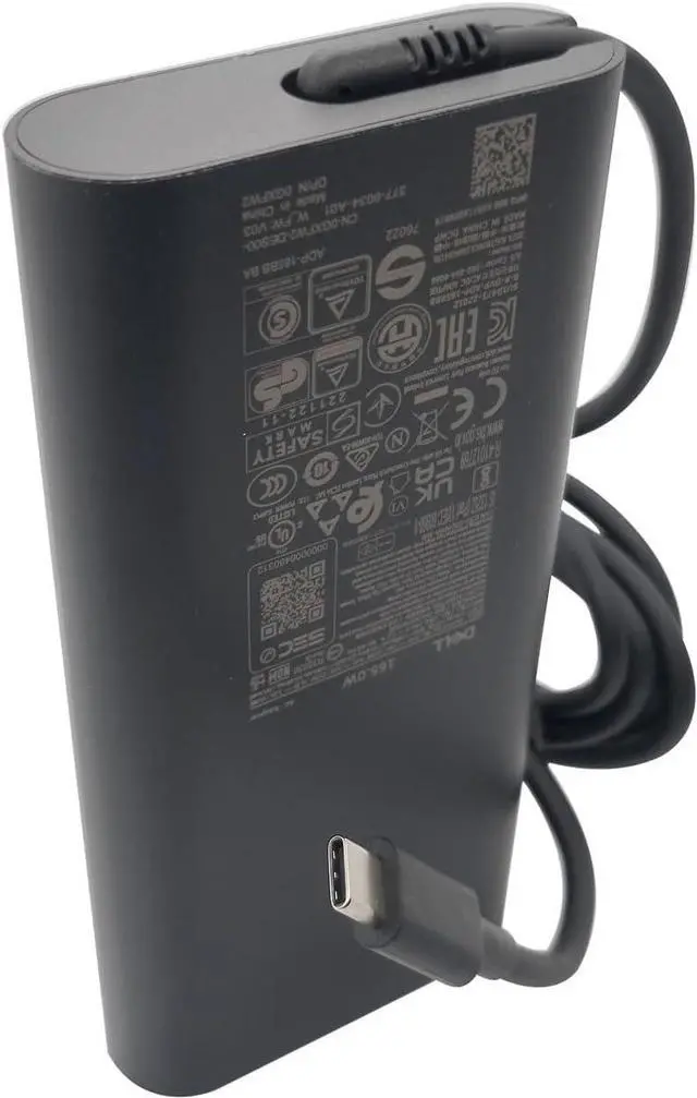 Main image of New Replacement for Dell Laptop Charger GAN 165W Watt USB Type C AC Power Adapter, Precision 5680 5690 AC Charger, XPS 17 9720 9730, 0M9TG5, 0GXFW2, 0N86KM. LA165PM210.