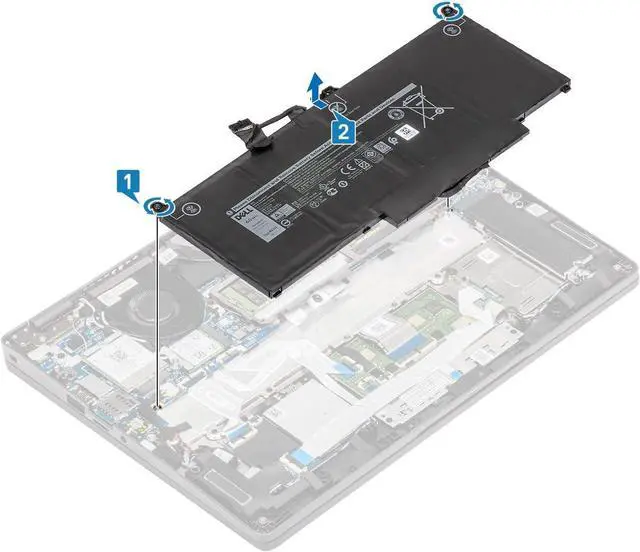 Alt view image 4 of 4 - DELL MXV9V 7.6V 60Wh 4-Cell Notebook Battery for Dell Latitude 5300 5310 7300 Latitude 7400, Latitude 5300 2-in-1, Latitude 5310 2-in-1, Latitude 7300 2-in-1, Latitude 7306 2-in-1 Black Series Laptop