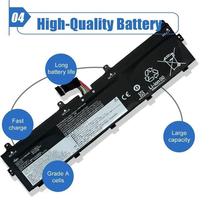 Alt view image 5 of 6 - Dentsing L17C6P51 (11.4V 99Wh/8684mAh) Laptop Battery Compatible with Lenovo Thinkpad P72 P73 Series Notebook 01AV498 SB10K97637 L17M6P52