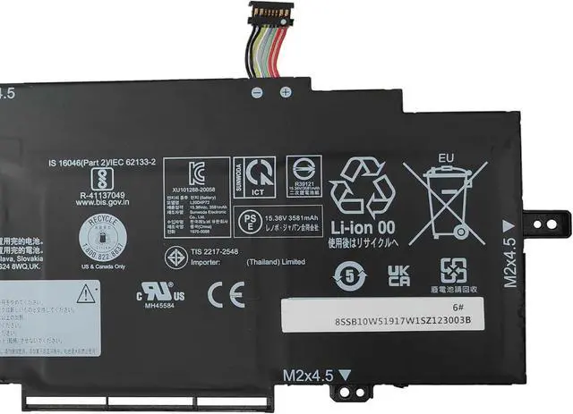 Alt view image 3 of 5 - L20D4P72 Replacement for Lenovo ThinkPad T14s Gen 2 20WM 20WN 20XF 20XG Series SB10W51917 5B10W51816 L20L4P72 SB10W51914 5B10W13976 L20C4P72 5B10W51815 L20M4P72 5B10W51814 15.36V 57Wh