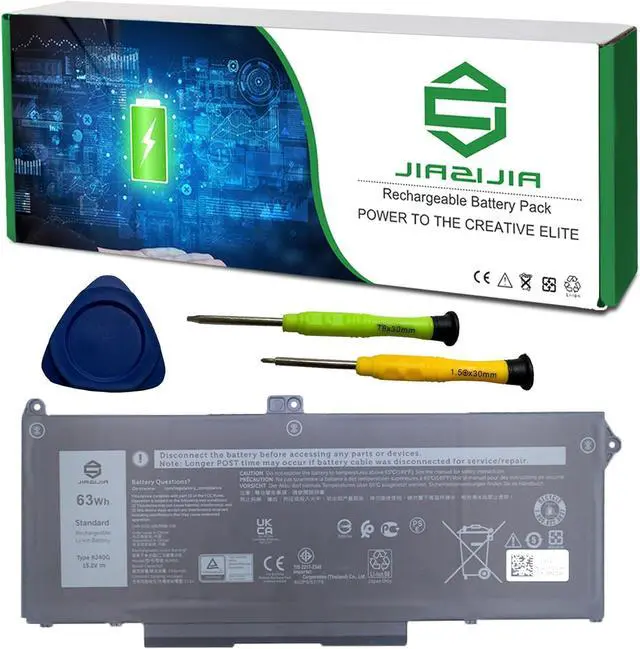 Main image of RJ40G Laptop Battery Replacement for Dell Latitude 5420 5520 Precision 3560 Series Notebook 01K2CF 075X16 WY9DX 0WK3F1 0M3KCN Black 15.2V 63Wh 3941mAh