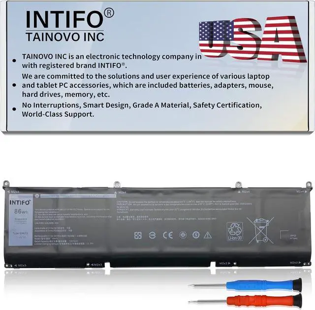 Main image of 86Wh 69KF2 Laptop Battery Compatible with Dell XPS 15 9500 Precision 5550 Alienware M15 R3 R4 M17 R3 R4 Series Notebook 8FCTC P8P1P DVG8M 70N2F M59JH [11.4V 86Wh 6-Cell]