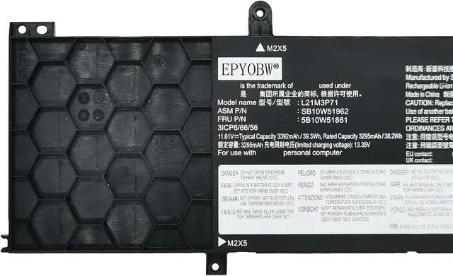Alt view image 2 of 5 - L21M3P71 Laptop Battery 39.3Wh Compatible with Lenovo ThinkPad T14 Gen 3 Gen 4 / ThinkPad P14s Gen 3 Gen 4 Series L21L3P71 L21C3P71 L21L4P71 L21M4P71 L21C4P71 L21D4P71 L21M4P72