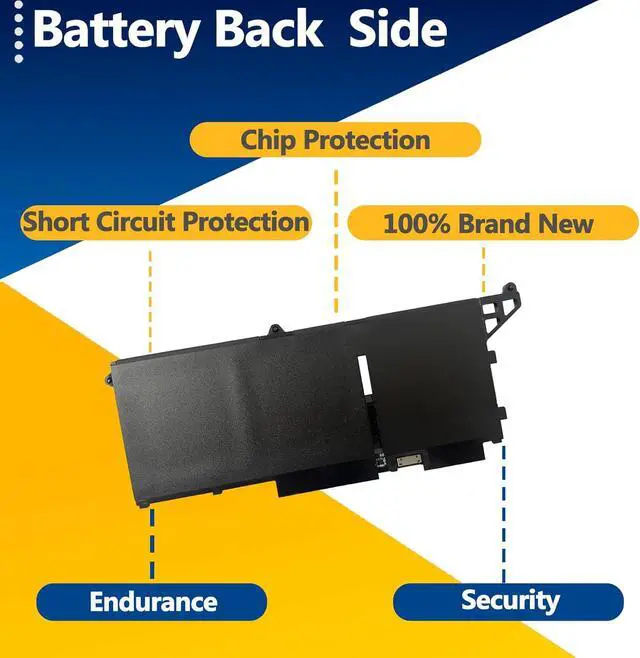 Alt view image 4 of 7 - 293F1 41Wh Battery Replacement for Dell Latitude 5330 7530 7430 7330 5430 5530 Latitude 7430 2-in-1/7330 2-in-1/5330 2-in-1 Series Precision 3570 Series FK0VR 08H6WD 8P81K PX0GF 11.25V 3467