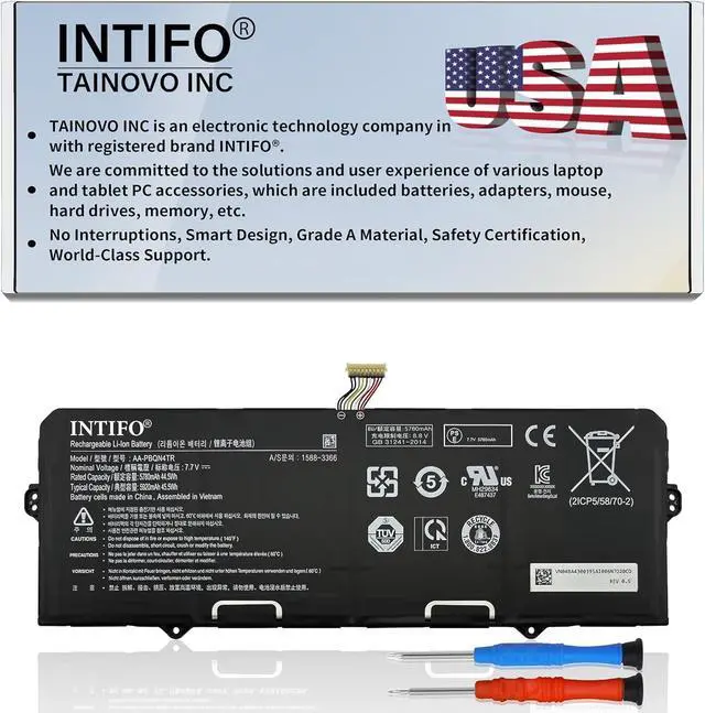 Main image of 45.5Whr AA-PBQN4TR Laptop Battery Compatible with Samsung Galaxy Chromebook 2 XE530QDA 13.3" Series XE530QDA-KA1US XE530QDA-KA2US XE530QDA-KB1US XE530QDA-KB2US Notebook BA43-00395A