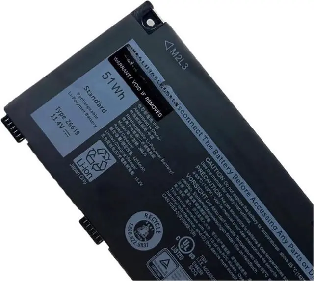 Alt view image 5 of 6 - 266J9 Laptop Battery - Compatible with Dell G3 15/G5 15/Inspiron 143590 3500 5500 5505 5490 (M4GWP PN1VN) 11.4V 51Wh