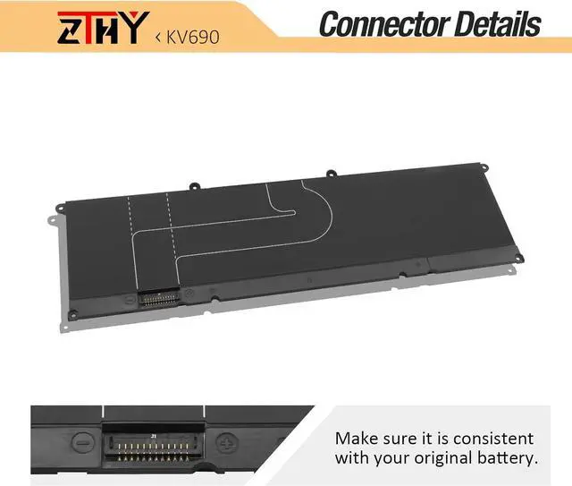 Alt view image 4 of 7 - ZTHY 99.5Wh KV690 Laptop Battery Replacement for Dell Precision 5680 Precision 5690 Series 6D2HW 06D2HW N7KV9 0N7KV9 WPYCV 0WPYCV 11.55V 6-Cell