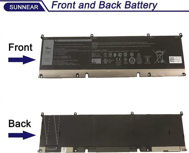 Alt view image 2 of 2 - 8FCTC 69KF2 56Wh Laptop Battery Replacement for Dell XPS 15 9500 Precision 5550 5560 Dell G15 5510