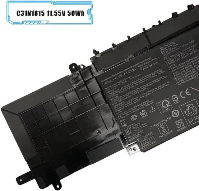 Alt view image 2 of 6 - C31N1815 11.55V 50Wh Laptop Battery Replacement for ASUS ZenBook 13 U3300FN UX333 UX333FA UX333FN BX333FN RX333FA RX333FN