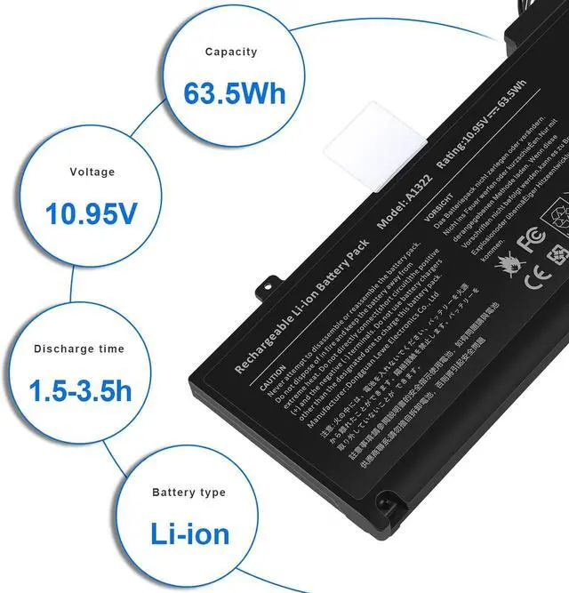 Alt view image 4 of 7 - 63.5Wh A1322 A1278 Laptop Battery for MacBook Pro 13 inch [Mid 2009 2010 2011 2012 Version] 661-5229 661-5557 020-6547-A 020-6765-A MB990LL/A MB991LL/A MC724LL/Anot for A1278 [2008 Version]