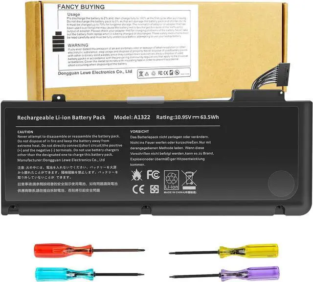 Main image of 63.5Wh A1322 A1278 Laptop Battery for MacBook Pro 13 inch [Mid 2009 2010 2011 2012 Version] 661-5229 661-5557 020-6547-A 020-6765-A MB990LL/A MB991LL/A MC724LL/Anot for A1278 [2008 Version]