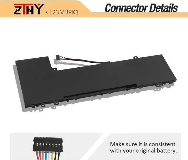 Alt view image 4 of 7 - L23M3PK1 Laptop Battery Replacement for Lenovo IdeaPad Slim 5-14IMH9 5-14AHP9 5-14IRU9 5-14Q8X9 5-15IRU9 5-15IRH9 5-15IRH9R 5-16IMH9 5-16AHP9 5-16IRU9 Series L23B3PK1 L23D3PK1 L23X3PK1 11.31V 57Wh