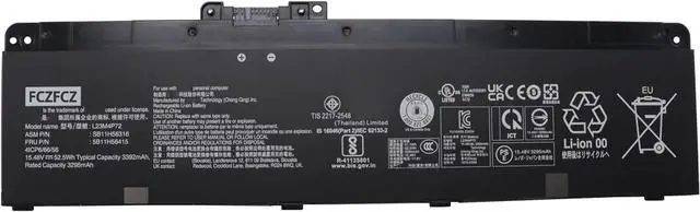 Main image of L23M4P72 Battery 52.5Wh 3392mAh Replacement for Lenovo ThinkPad P14s Gen 5 21ME 21MF / T14 Gen 5 21MC 21MD 21ML 21MM / T14 Gen 6 21QC 21QD 21QJ Series L23B4P70 L23D4P71 L23C4P73 15.48V 4-Cell