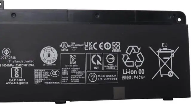 Alt view image 3 of 5 - L23M4P72 Battery 52.5Wh 3392mAh Replacement for Lenovo ThinkPad P14s Gen 5 21ME 21MF / T14 Gen 5 21MC 21MD 21ML 21MM / T14 Gen 6 21QC 21QD 21QJ Series L23B4P70 L23D4P71 L23C4P73 15.48V 4-Cell