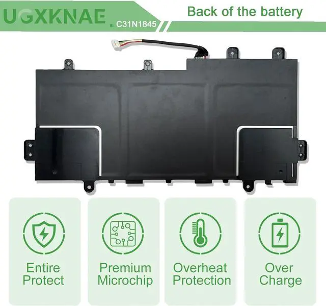 Alt view image 6 of 7 - C31N1845 Laptop Battery Replacement for Dell Flip C436FA C436FA-DS388T C436FA-DS599T C436FA-DS599TW C436FA-E10087/Chromebook C424MA C424MA-DH48F Series 0B200-03570000 11.55V 42Wh 3640mAh