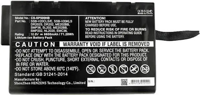 Alt view image 3 of 3 - Replacement Battery for Epson 512ST/513ST/Pro C/Pro CX/Vividy Note 510ED,PN:DR202/EMC36/ME202BB/NL2020/SMP02,6600mAh