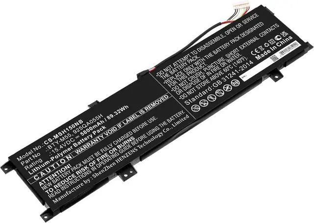 Main image of Replacement Battery for MSI Alpha 15 A3DDK,Alpha 15 A4DEK,Alpha 15 B5EEK,Alpha 15 B5Ex,PN:925QA055H,BTY-M55,5800mAh