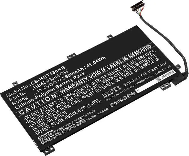 Main image of Replacement Battery for Huawe'i MateBook 13,MateBook 13 i7,MateBook13 2020,WRT-W19,WRT-W19L,WRT-W29,WRT-WX9,HB4593J6ECW,HB4593J6ECW-31,3600mAh/11.4V