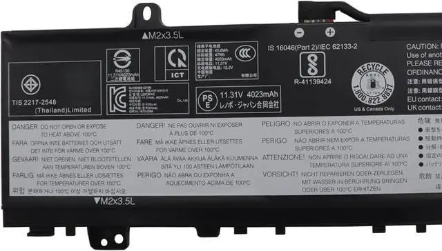 Alt view image 3 of 5 - L22C3PA3 Battery 47Wh Replacement for Lenovo IdeaPad Slim 5-14IRL8 5-14ABR8 5-14IMH9 5-14AHP9 5-14IRU9 5-16ABR8 5-16AHP9 5-16AHP9 5-16IRU9 5-16IMH9 Series L22M3PA3 5B11N45396 11.31V 3-Cell