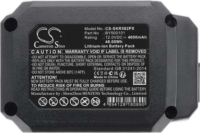 Alt view image 5 of 5 - 12.0V 4000mAh BY500101 Battery Replacement is PWRCORE 12 Brushless 12V 1/2" IF5943-00 CR541802 DL527502 PWRCORE 12 Brushless 12V Comp CB74290 PWRCORE 12 Brushless 12V 3/8"