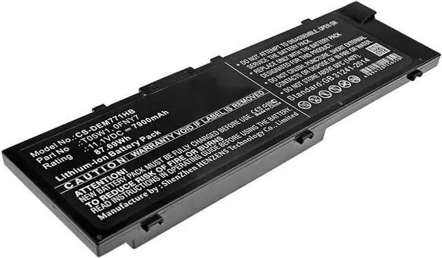 Main image of Replacement Battery for 0FNY7,1G9VM,451-BBSB,451-BBSE,451-BBSF,FNY7,GR5D3,M28DH,MFKVP,RDYCT,T05W1,To5W1,7900mAh