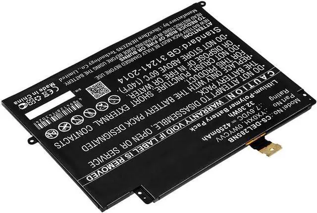 Alt view image 2 of 3 - Replacement Battery for Latitude 7285,PN:0C668F,0WYCVV,C668F,OWYCVV,T16KJ,WYCVV,YX0XH,YXOXH,4250mAh