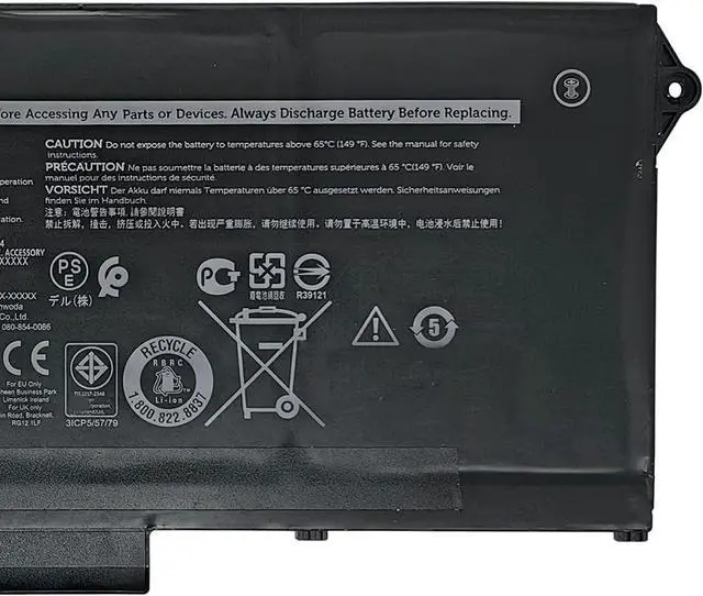 Alt view image 3 of 5 - WY9DX Battery Replacement for Dell Latitude 14 5420 / Latitude 15 5520 / Precision 15 3560 / P137G P137G001 / P104F P104F001 P104F002 Series RJ40G 01K2CF 075X16 0WK3F1 0M3KCN 005R42 42Wh 15.2V