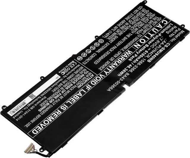 Alt view image 2 of 4 - Replacement Battery for Samsun'g 1588-3366,AA-PLVN4CR,BA43-00366A,Ultrabook 940X3G,6100mAh